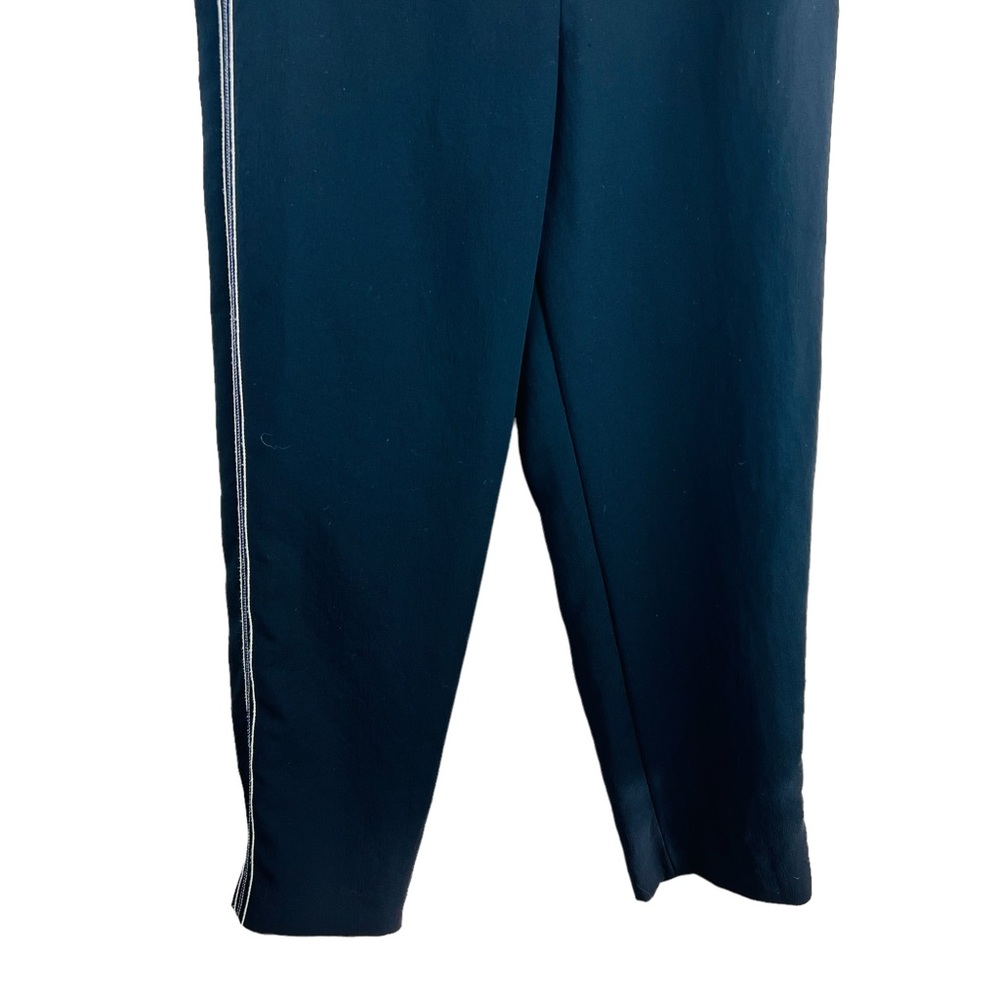 Aritzia Wilfred Black Tie-Front Pant White Striped Sided Trouser Size 8 - Picture 8 of 16